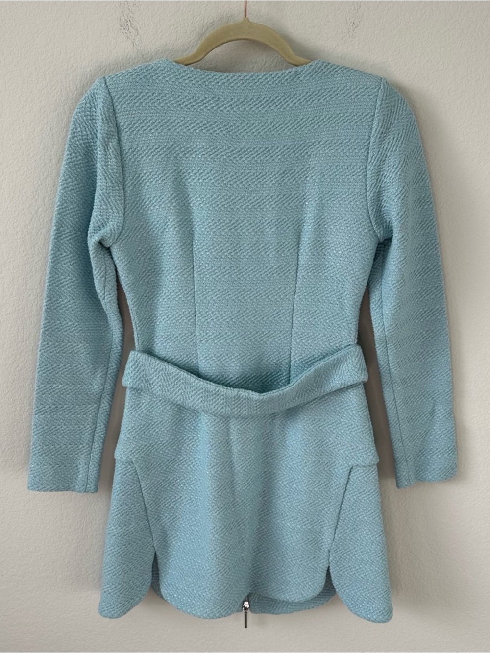 ALEXIS Elvire Structured Textured Long Sleeve
Mini Dress Light Blue SZ S - Picture 7 of 7